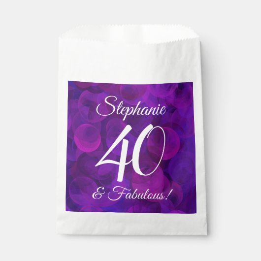Sachets En Papier Elégant Purple 40 et Fabuleux fête d'anniversaire