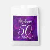 Sachets En Papier Elégant Purple 50 et Fabuleux fête d'anniversaire (Devant)