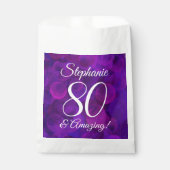 Sachets En Papier Elégant Purple 80 et fête d'anniversaire Extraordi (Devant)