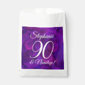 Sachets En Papier Elegant Purple 90 et fête d'anniversaire sans esca (Devant)