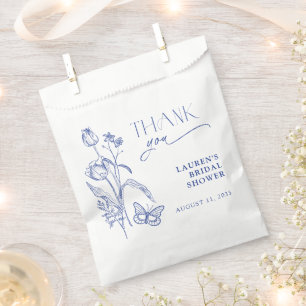 Sachets En Papier Élégant quelque chose de Merci bleu Fête des marié