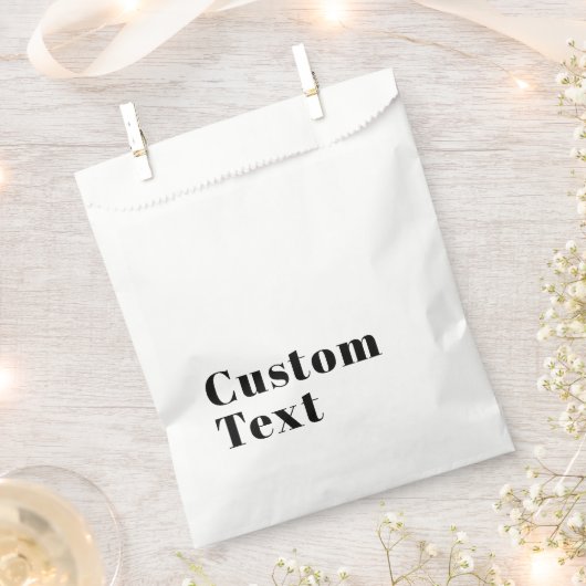 Sachets En Papier Élégant Retro Moderne Lettrage | Noir modifiable (Coupé)