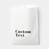 Sachets En Papier Élégant Retro Moderne Lettrage | Noir modifiable (Devant)