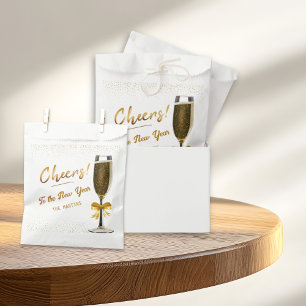 Sachets En Papier Élégant Réveillon du Nouvel An Champagne