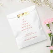 Sachets En Papier Élégant Rose Champagne Tour Mariage Script (Scellé)