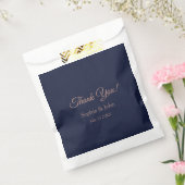 Sachets En Papier Elégant Rose Gold Marine Mariage bleu (Scellé)
