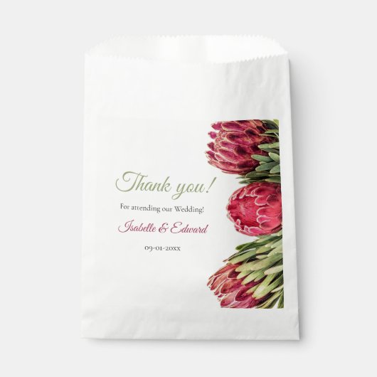 Sachets En Papier Élégant rose Sage vert Mariage de protéines tropic (Devant)