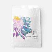 Sachets En Papier Elégant rose violet bleu Dahlia Aquarelle Art (Devant)