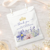 Sachets En Papier Élégant rose violet fleuri 18e anniversaire Merci (Coupé)