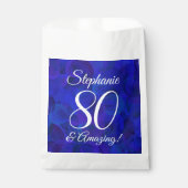 Sachets En Papier Elégant Royal Blue 80 et fête d'anniversaire Extra (Devant)