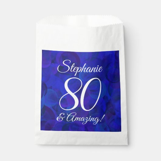 Sachets En Papier Elégant Royal Blue 80 et fête d'anniversaire Extra (Devant)