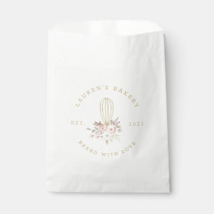 Sachets En Papier Élégant Rustique Floral Home Boulangerie Logo