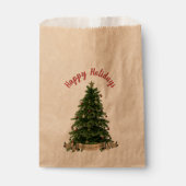 Sachets En Papier Élégant sapin de Noël Joyeux Festive de vacances (Devant)