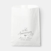 Sachets En Papier Élégant Script 60e Anniversaire de Mariage de Diam (Devant)