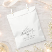 Sachets En Papier Elegant Script 60th Diamond Wedding Anniversary (Coupé)