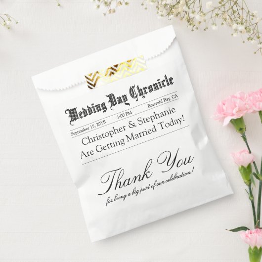Sachets En Papier Elegant Script Custom Minimalist Wedding Thank You (Scellé)