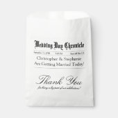 Sachets En Papier Elegant Script Custom Minimalist Wedding Thank You (Devant)