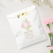 Sachets En Papier Élégant Script Floral Monogram Mariage Merci (Scellé)