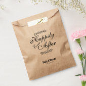 Sachets En Papier Élégant Script Moderne Heureusement Jamais Après M (Scellé)