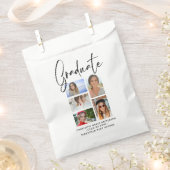 Sachets En Papier Élégant Script Multi Photo Graduate (Coupé)
