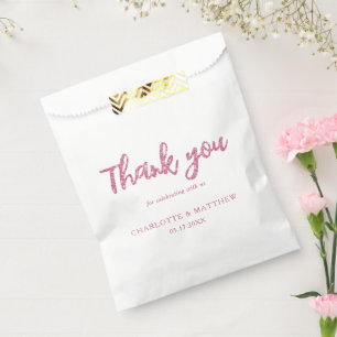 Sachets En Papier Elégant Shiny Magenta Parties scintillant Mariage
