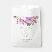 Sachets En Papier Élégant Shower Floral de Mariée (Devant)