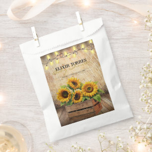 Sachets En Papier Élégant tourbe de tournesol rustique Baby shower m