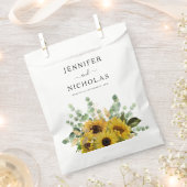 Sachets En Papier Élégant Tournesols Fleuris Mariage (Coupé)