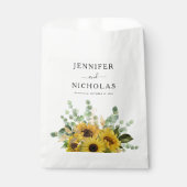 Sachets En Papier Élégant Tournesols Fleuris Mariage (Devant)