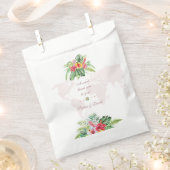 Sachets En Papier Élégant Tropical Floral Gold World Map Mariage (Coupé)