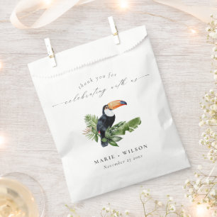 Sachets En Papier Elégant Tropical Rainforest Mariage Toucan