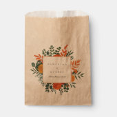 Sachets En Papier Élégant Turquoise en terre cuite automne Floral Ma (Devant)