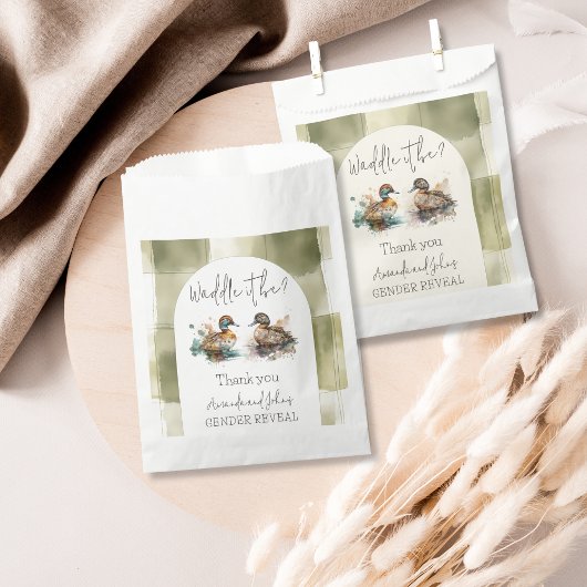 Sachets En Papier Elégant Waddle It Be Mallard Duck Gender Reveal