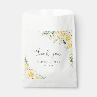 Sachets En Papier Elegant Yellow Baby Shower Favor Bag
