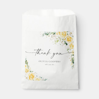 Sachets En Papier Elegant Yellow Baby Shower Favor Bags