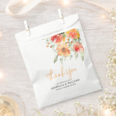 Sachets En Papier Elégante aquarelle Apricot Floral (Coupé)