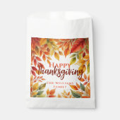 Sachets En Papier Elégante aquarelle chute laisse frontière Thanksgi (Devant)