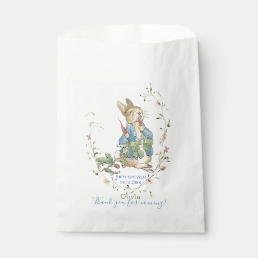 Sachets En Papier Elégante aquarelle Peter Rabbit fleurs sauvages Ba (Devant)