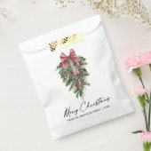 Sachets En Papier Élégante aquarelle Pins Calligraphie Encre Noël (Scellé)