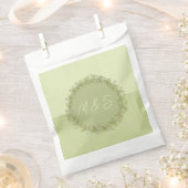 Sachets En Papier Elégante aquarelle verte de couronne personnalisée (Coupé)