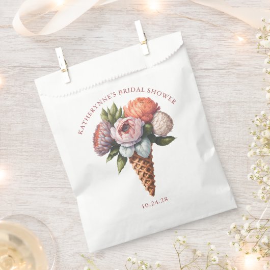 Sachets En Papier Élégante Baby Shower Bohème pour Glace de Mariage (Coupé)