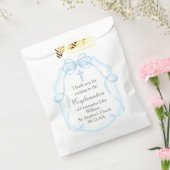 Sachets En Papier Élégante Bleu Ruban Bow Confirmation Party (Scellé)