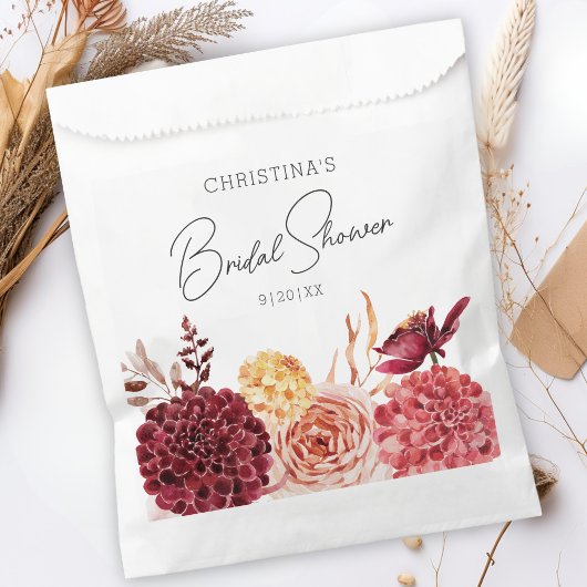 Sachets En Papier Elégante Boho Chic Floral Fête des mariées