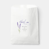 Sachets En Papier Elégante Calligraphie lavande Mariage merci (Devant)