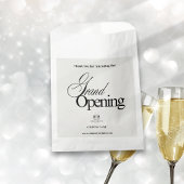 Sachets En Papier Élégante Calligraphie Marron Clair de Logo d'Entre