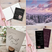 Sachets En Papier Elégante Cascade florale foncée Noir Bourgogne