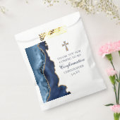 Sachets En Papier Élégante confirmation Croix Marine Blue Gold Agate (Scellé)