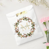 Sachets En Papier Élégante couronne de Noël Monogrammé (Scellé)