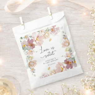 Sachets En Papier Elégante douche de mariée rose-rousse Fleur sauvag