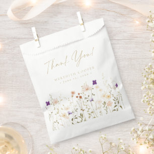 Sachets En Papier Élégante Fête de Mariage aux Fleurs Sauvages Roman